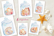 Watercolor Seashells, an Illustration by Irina Diasli (Thumbnail 4 of 9)