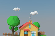 Low Poly House 1, an Architecture 3D Model by XYZ Space (Thumbnail 2 of 5)