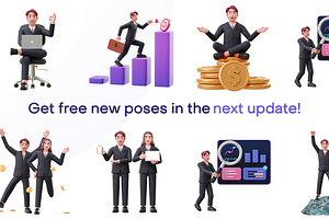 Jobly Businessman 3D Characters