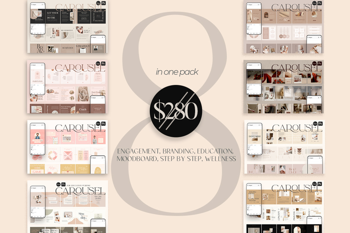 eCourse Carousel Instagram CANVA PS, a Social Media Template by Eviory (Photo 21 of 22)