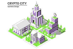 Bank Building Crypto City, an Object Graphic by 35lab
