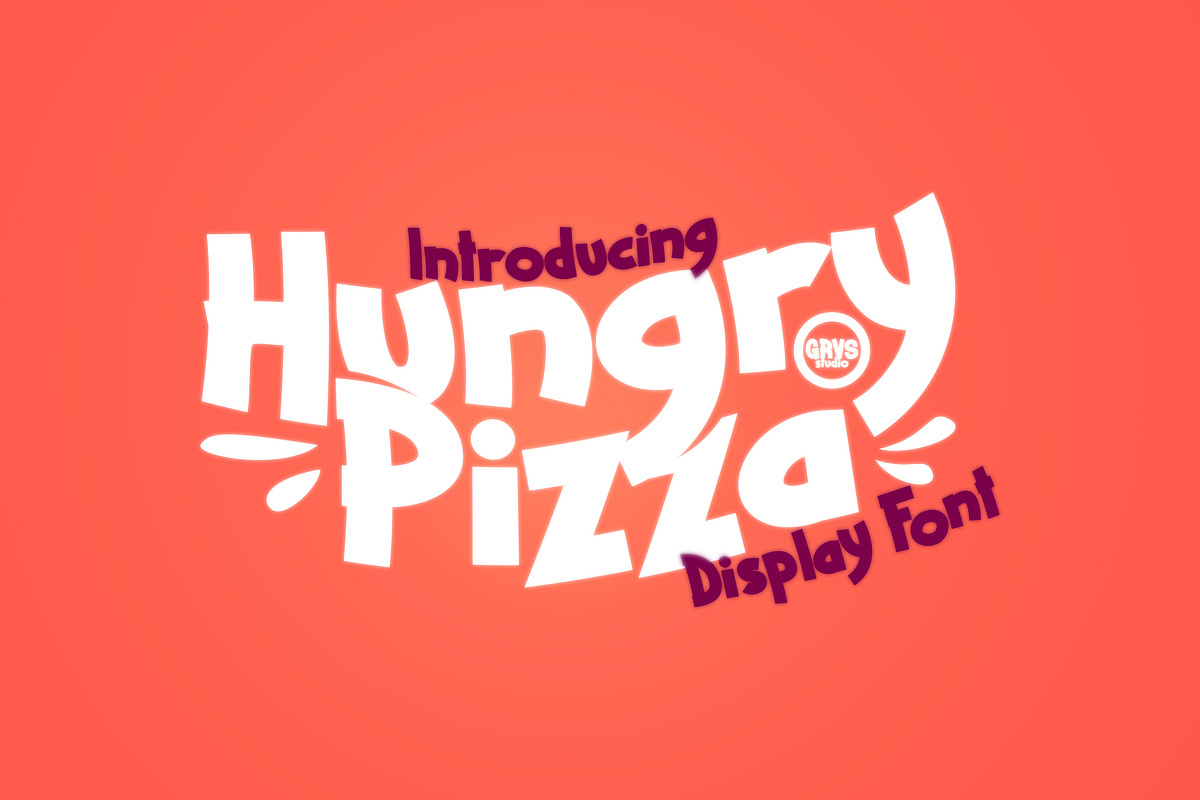 Hungry Pizza Display Font, a Symbol Font by GRVS Studio (Photo 2 of 6)