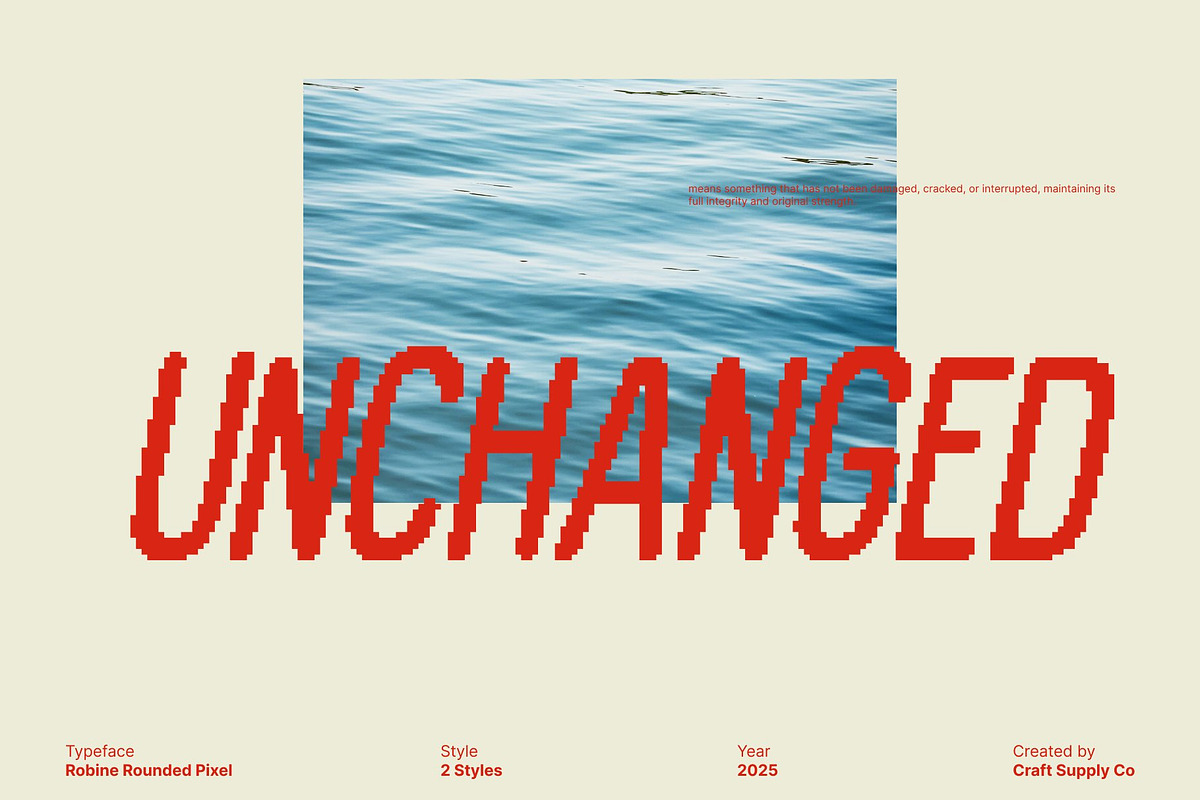Robine Rounded Pixel, a Sans Serif Font by Craft Supply Co. (Photo 3 of 8)