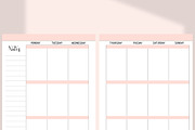 Weekly Planner Inserts 8.5x11 Pink, a Stationery Template by EasyLifePlanners (Thumbnail 3 of 3)