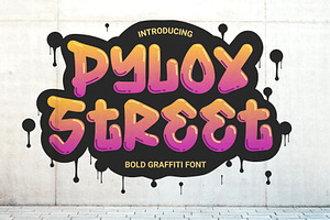 Pylox Street - Bold Graffiti Font, a Font by Garisman Std