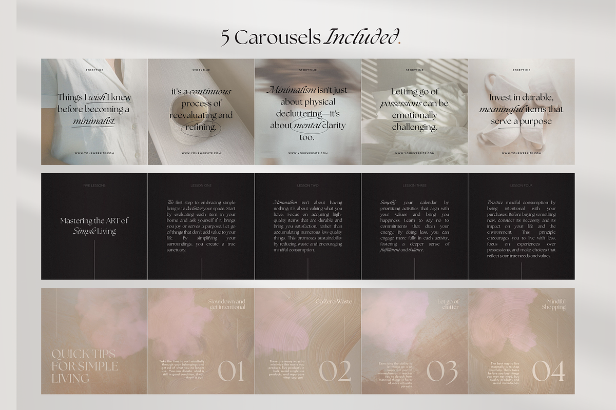 The Minimalist Template Bundle, a Social Media Template by The Flossy Finch (Photo 10 of 15)