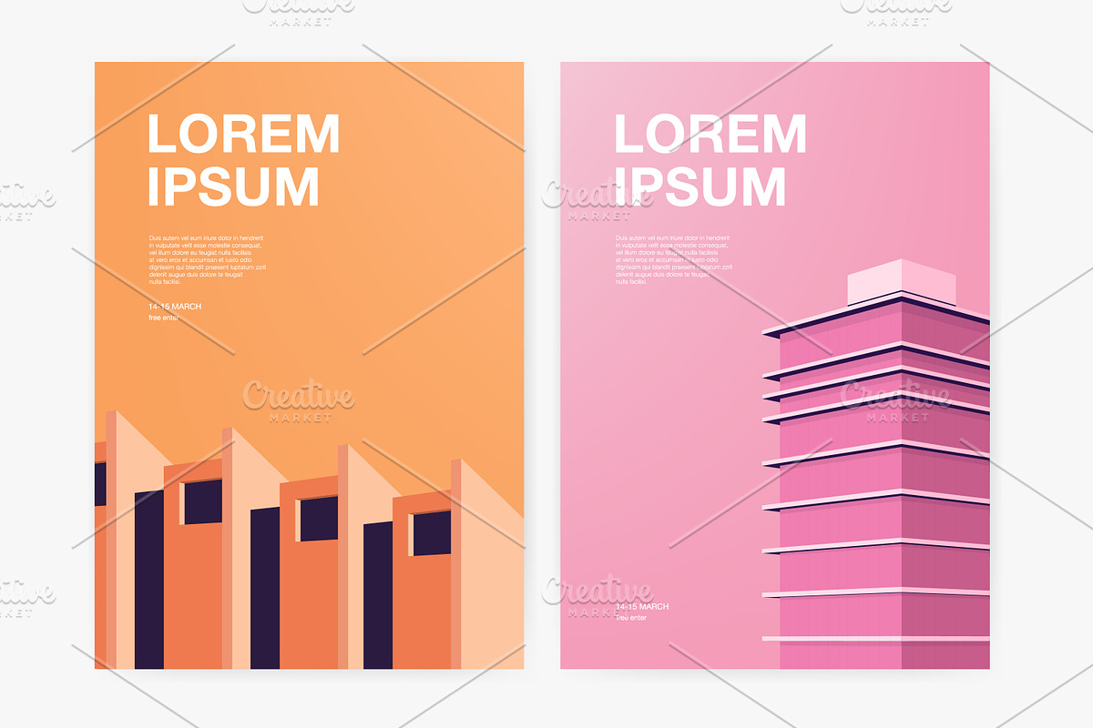 Modern architecture backgrounds, a Work Illustration by Good Studio (Photo 2 of 7)