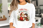 Merry Christmas Santa Snowman PNG, a Seasonal Illustration by Craft Nest (Thumbnail 3 of 6)
