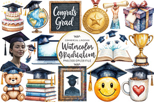 Graduation Sublimation Clipart, an Illustration by OK Design