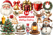 Happy Holidays Christmas Clipart, an Illustration by Dream Creation (Thumbnail 1 of 7)