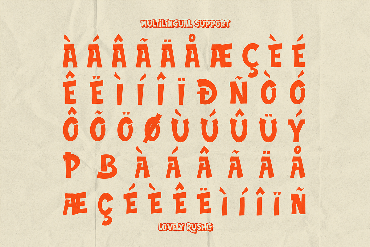 Lovely Rushco | Bold Playful, a Handwritten Font by Denustudios (Photo 11 of 12)