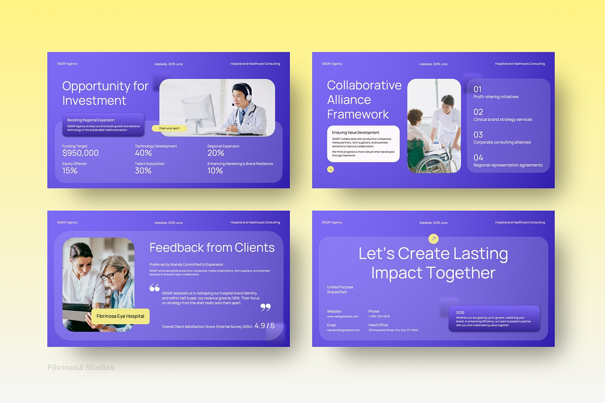 Healthcare Consulting Pitch Deck, a Presentation Template by FIBRINOSÄ (Photo 7 of 7)