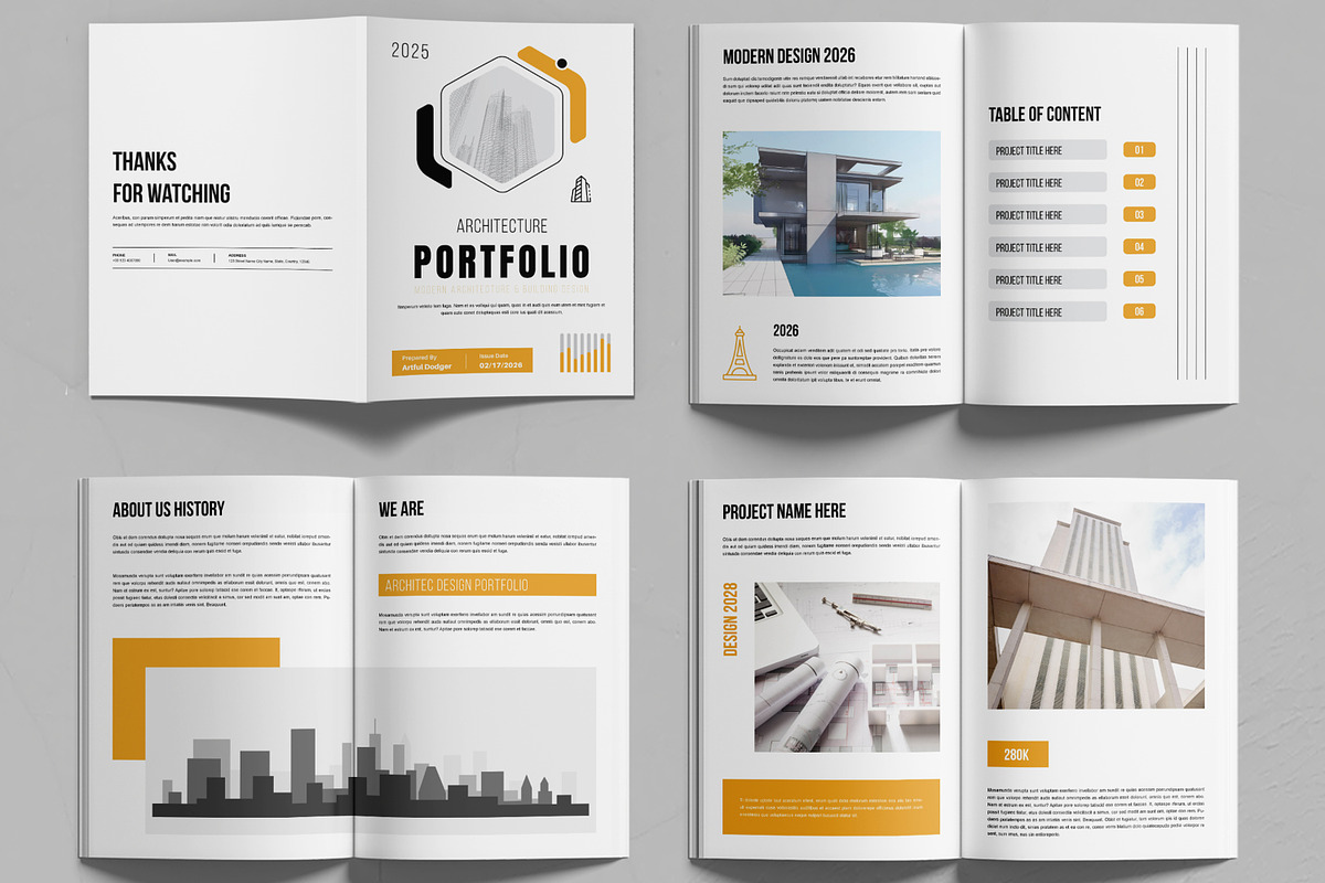 Architect Portfolio Template, a Magazine Template by MightyDesign (Photo 2 of 6)