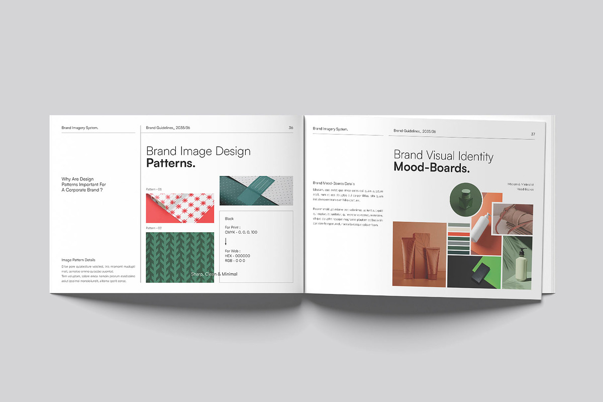 Brand Guidelines Template Landscape, a Brochure Template by DesignCrest (Photo 15 of 21)