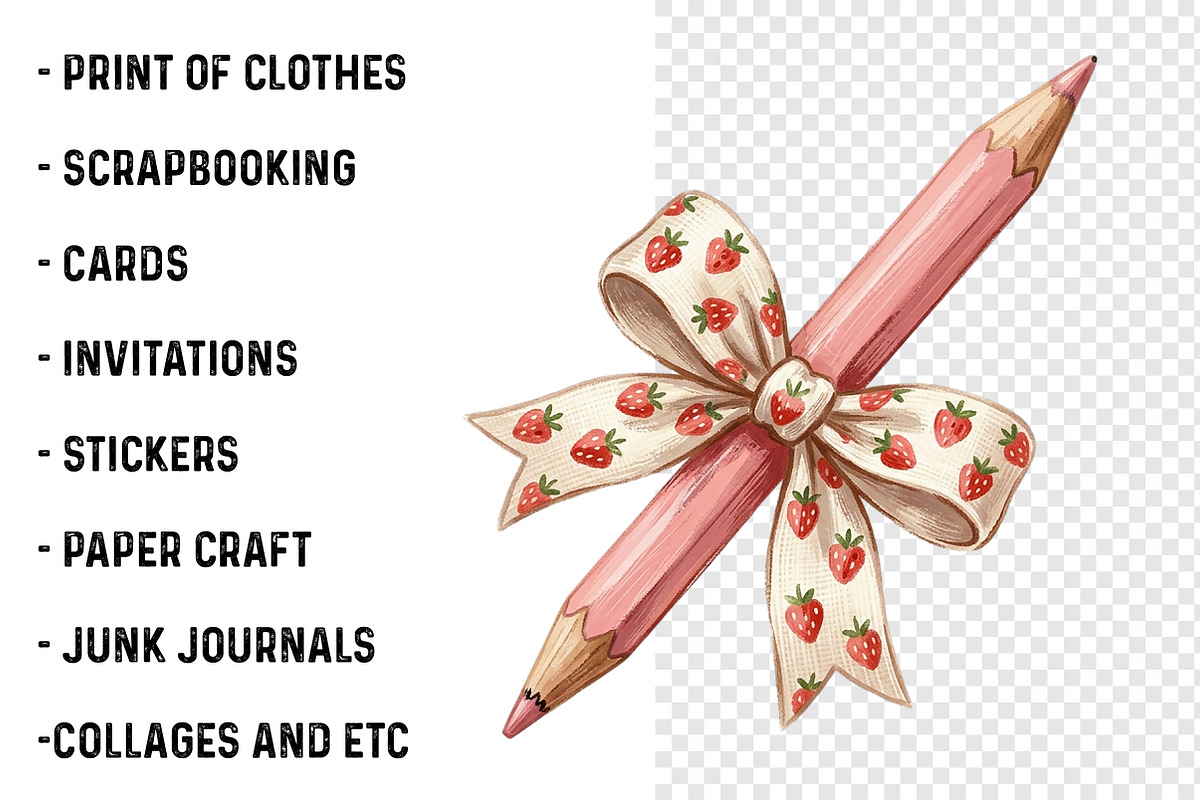 Brushstroke Pencil Bow Clipart PNG, a Transportation Illustration by SinaCreation (Photo 3 of 9)
