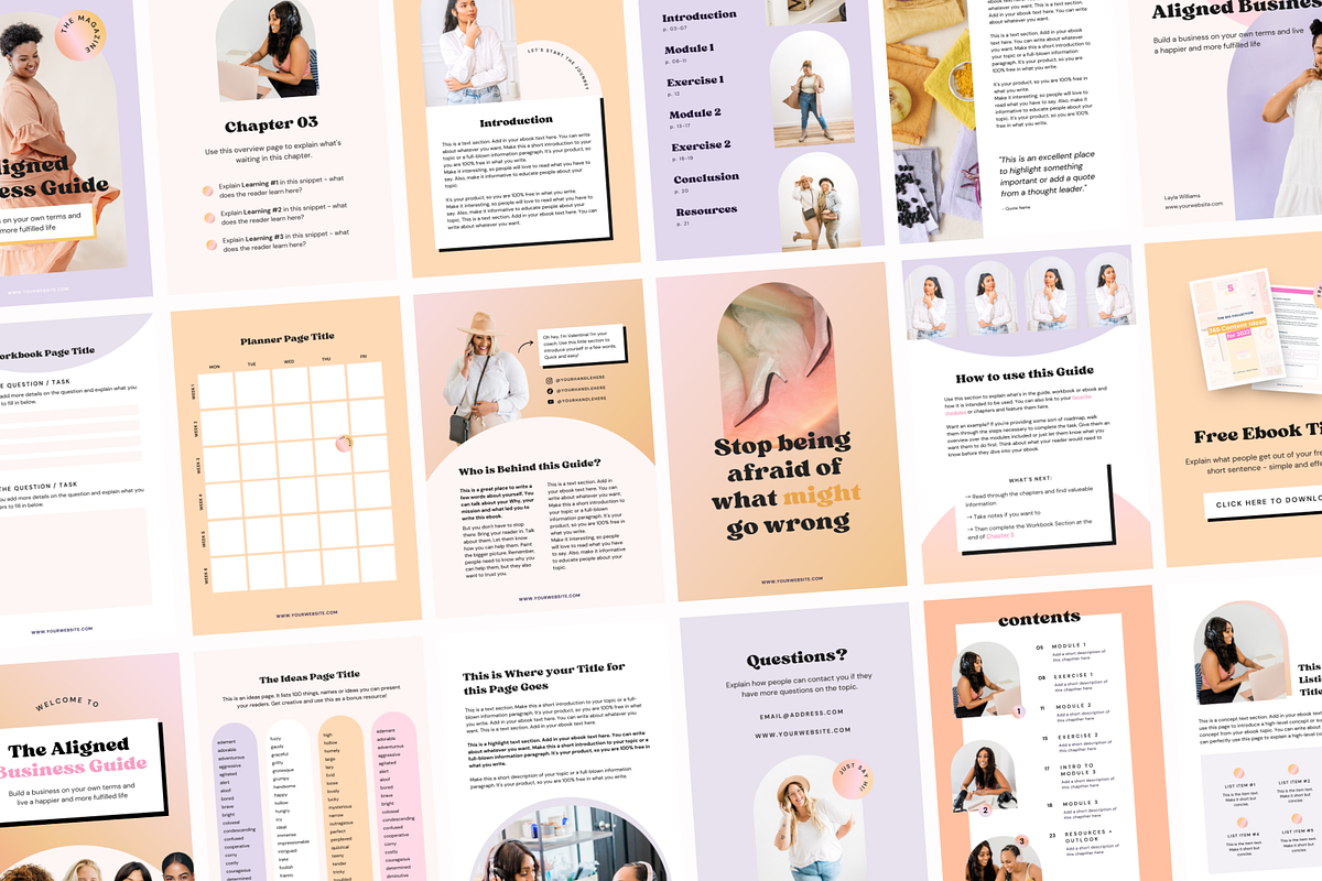 Coach Ebook Workbook Templates Canva, a Marketing Template by My Social Boutique (Photo 9 of 9)