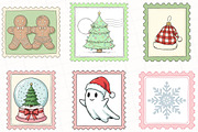 Christmas Postage Stamp Clipart, an Illustration by OK Design (Thumbnail 5 of 5)