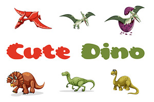 Cute Dino Dinosaur Font