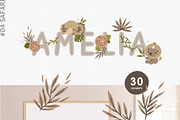 Kids Name creator Nursery art & Font, an Animal Illustration by tatiletters (Thumbnail 6 of 12)