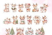 Cute Deer Christmas PNG Bundle, a Decorative Illustration by Arslan (Thumbnail 2 of 8)