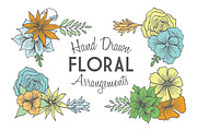 Hand Drawn Floral Arrangements, an Illustration by RobinHoldsworth (Thumbnail 1 of 2)