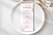 Asian Floral Wedding Menu- B10A, a Card Template by YeeqsWedding (Thumbnail 1 of 4)