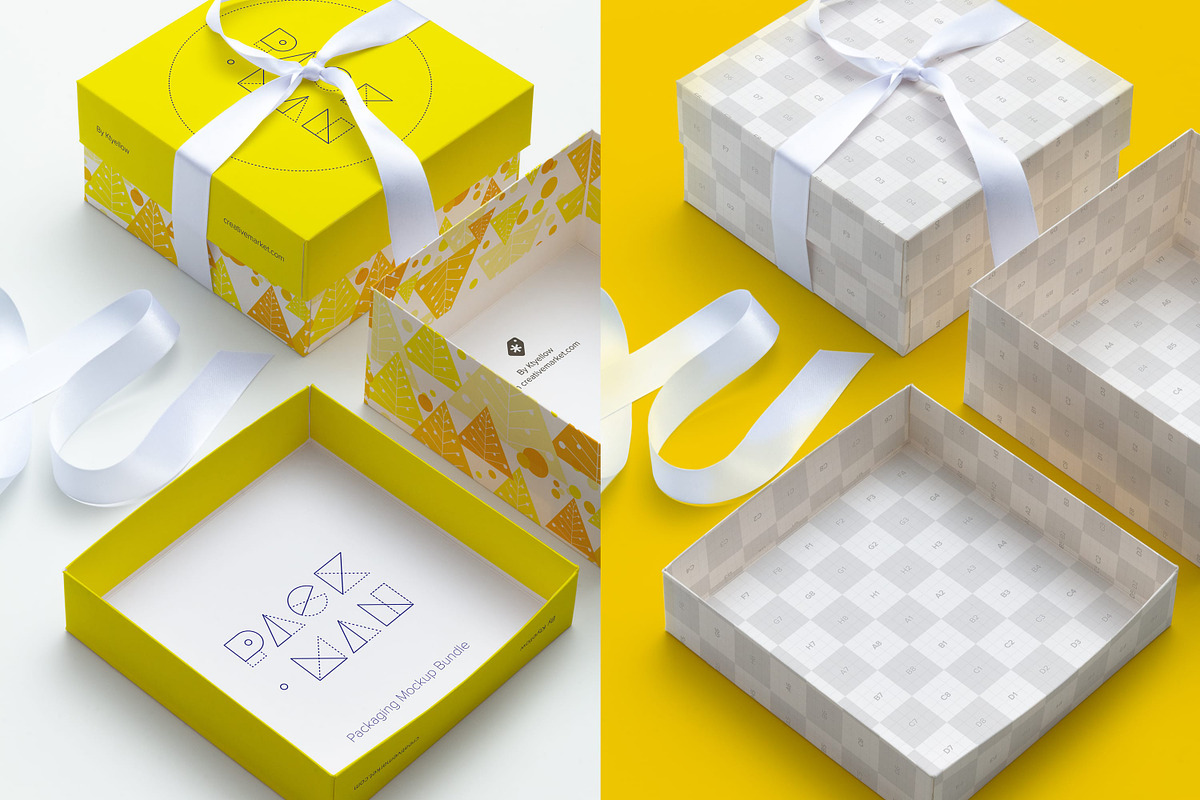 Big Gift Box Mockup 02, a Packaging Mockup by Ktyellow (Photo 2 of 2)