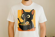 Kawaii Ramen Cat Japanese Noodle, a Shirt Mockup by Craftsbeefy (Thumbnail 2 of 5)