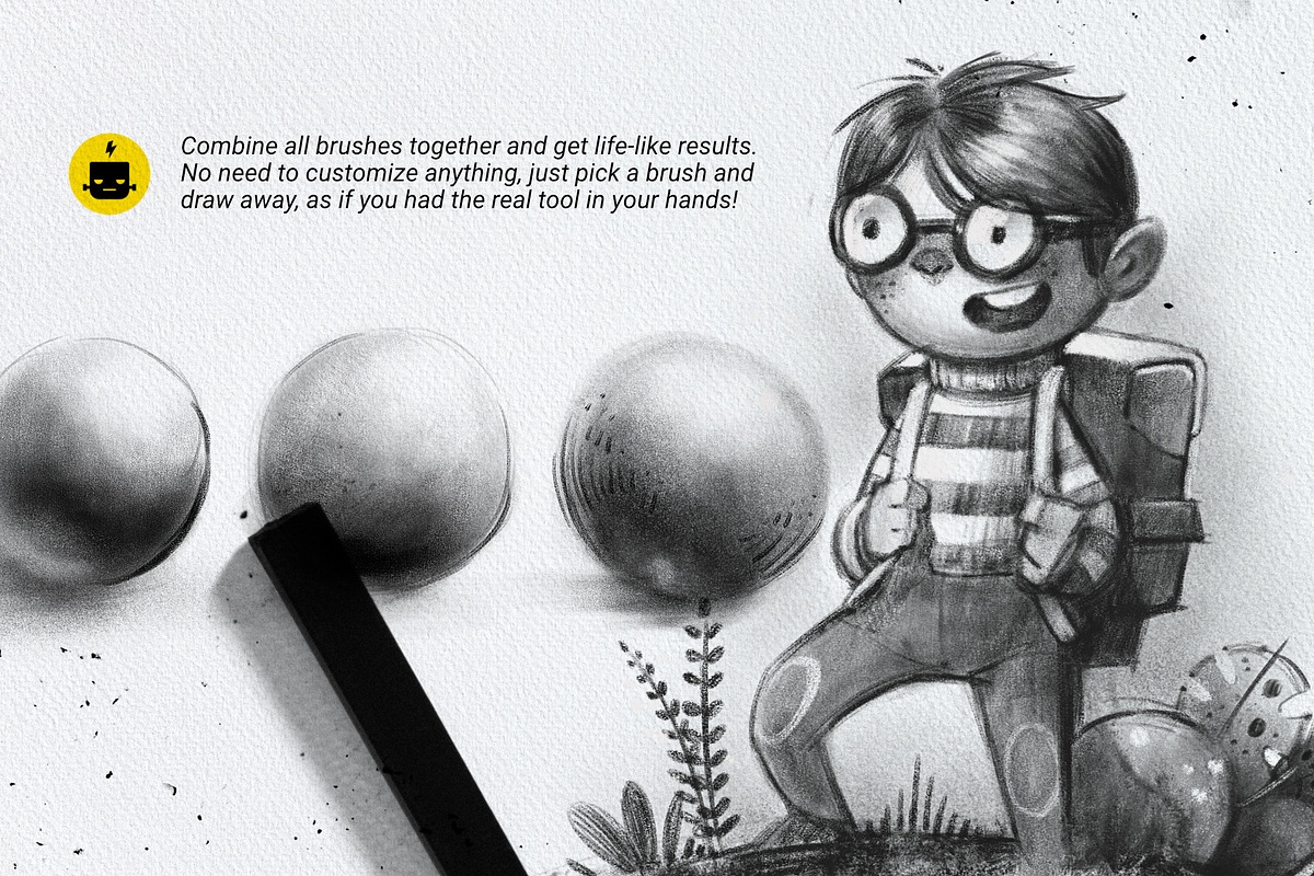 Realistic Charcoal Procreate Brushes preview 4