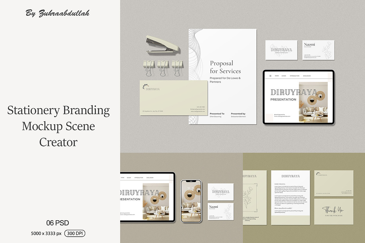 Stationery & Branding Mockup Kit, a Pens & Pencil Mockup by zuhraabdullah (Photo 1 of 7)