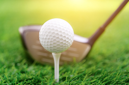 Golf club and ball on green grass stock photo containing action and active, a Sports & Recreation Photo by Bohbeh