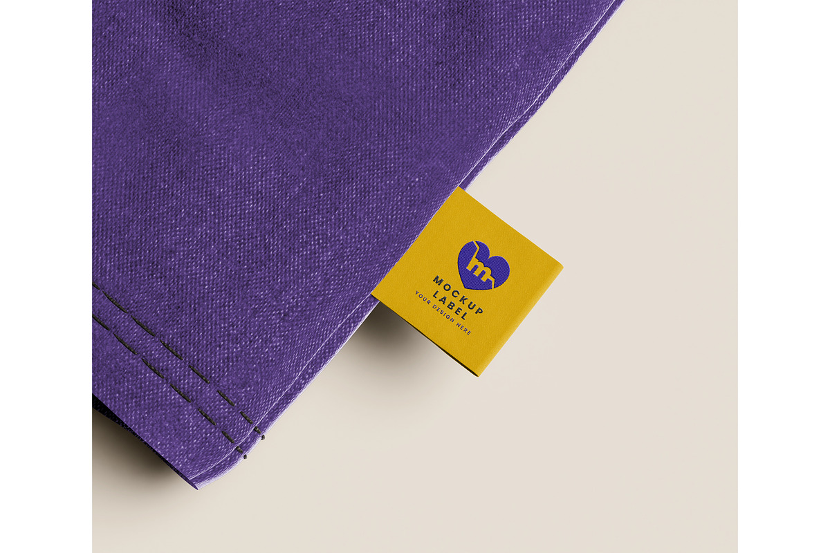 Fabric label embroidery mockup, a Shirt Mockup by mockupocka (Photo 10 of 16)