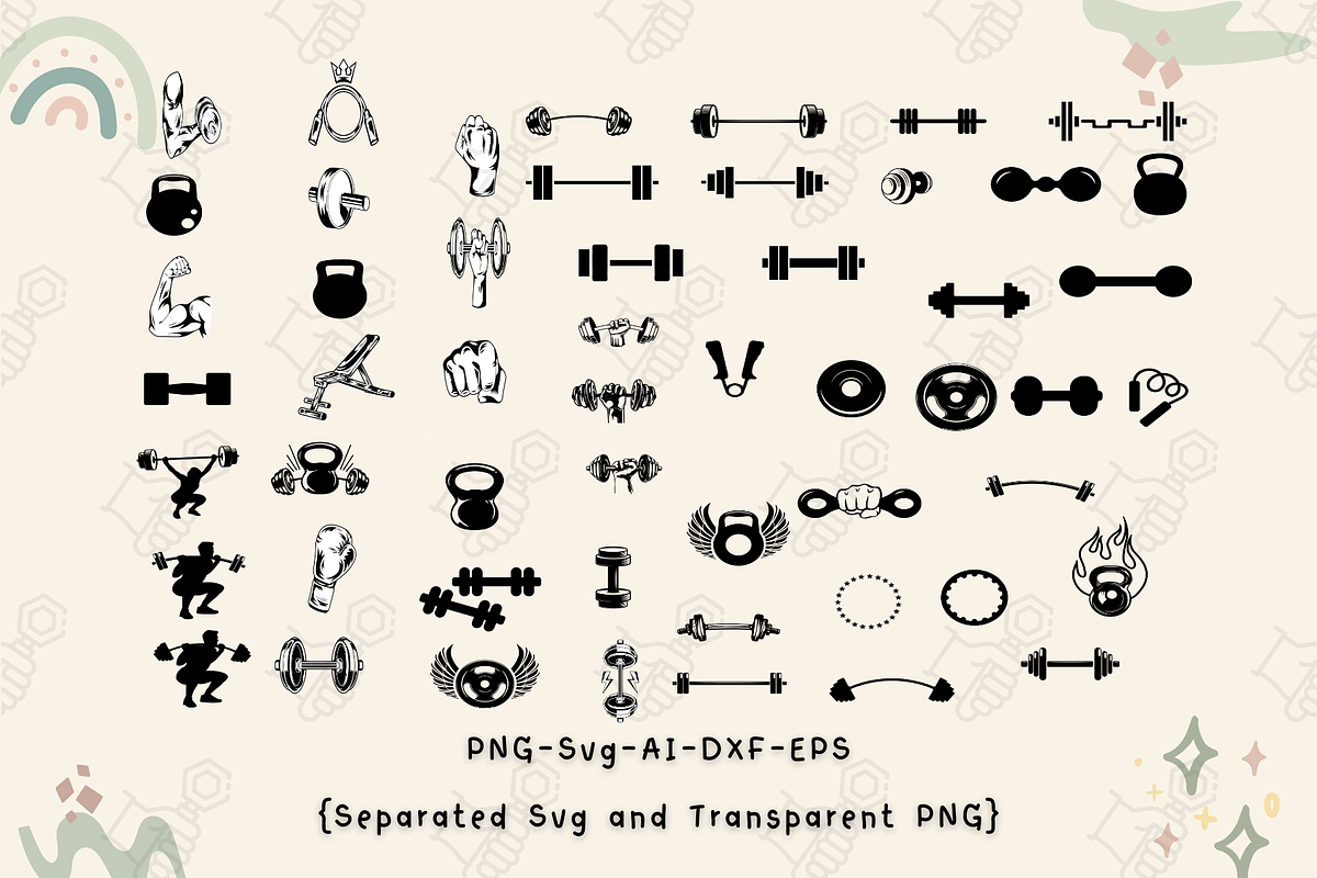 Gym Equipment Svg, Gym Svg, Gym Icon, an Illustration by Cheerful World