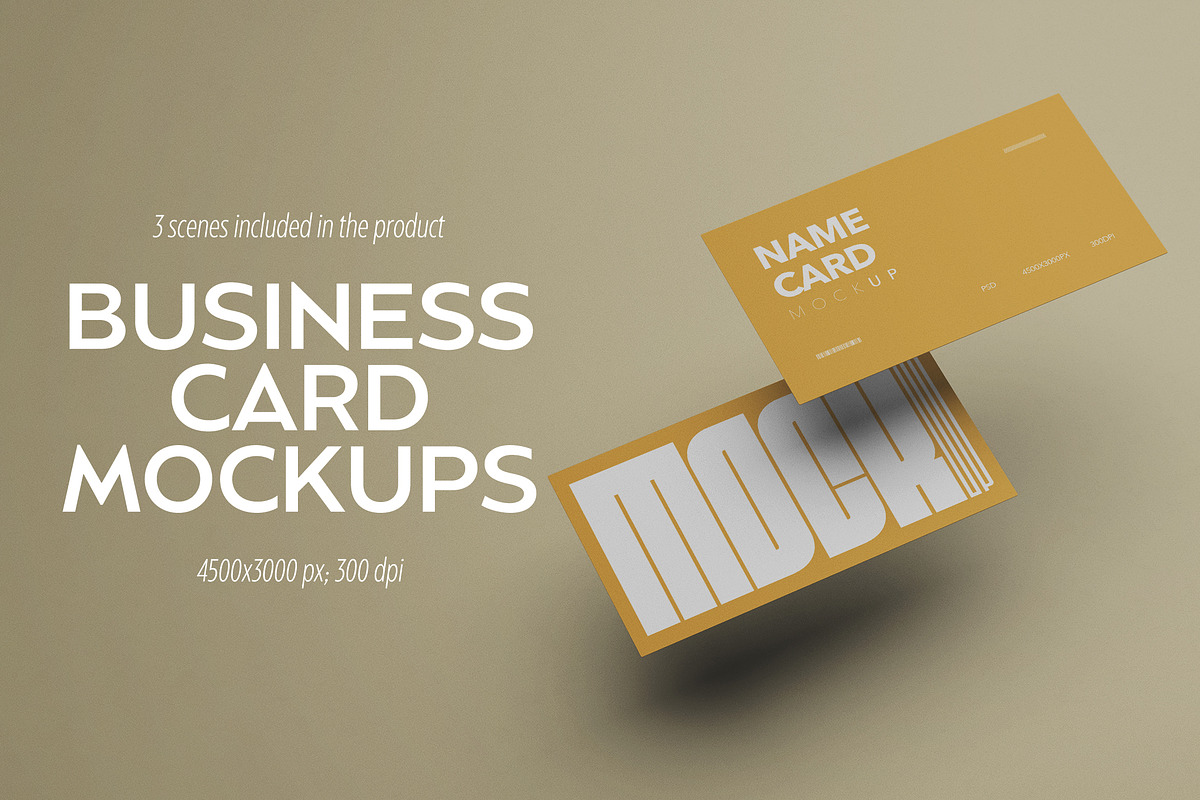 Business Card Mockups, an Advertising Mockup by Milka (Photo 1 of 4)