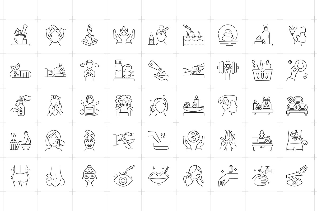 Med Spa Icons, an Outline Icon by Prosymbols (Photo 4 of 5)