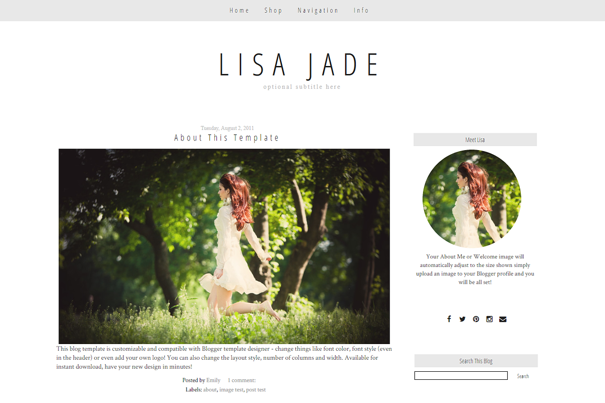 Blogger Template -Simple Grey - Jade, a Templates & Theme by BD Web Studio (Photo 1 of 4)