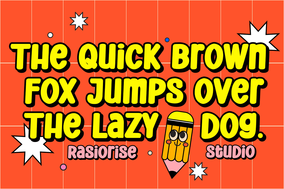 Dandy Jokes a Cartoon Comic Font, a Sans Serif Font by Rasiorise Studio (Photo 6 of 11)