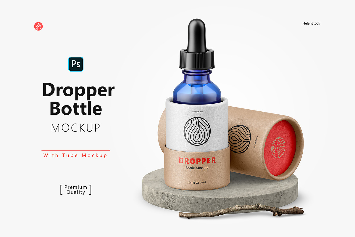 Dropper Bottle with Tube Mockup Creative Market