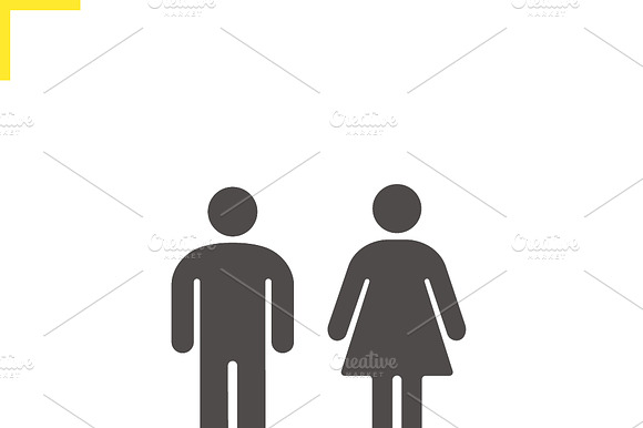 Men And Women Wc Sign Icon. Vector