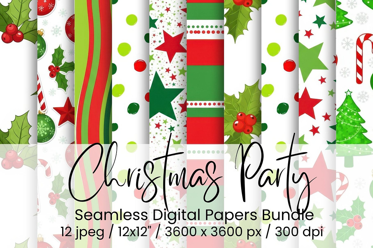 Christmas Party Seamless, an Illustration by Mashimara (Photo 1 of 4)