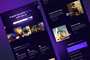 AI image generator website, a Landing Page Template by Ahmed Rubel (Thumbnail 3 of 4)