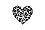 Floral Heart Silhouette Bundle, an Illustration by Designs_River (Thumbnail 19 of 31)