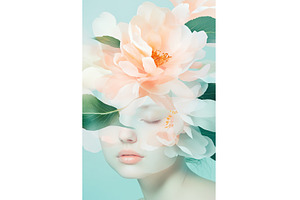 Abstract portrait of serene young, a Nature Photo by Lermont51