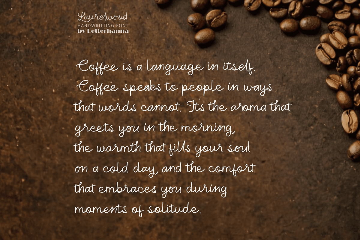 Laurelwood, a Handwritten Font by Letterhanna Studio (Photo 3 of 9)
