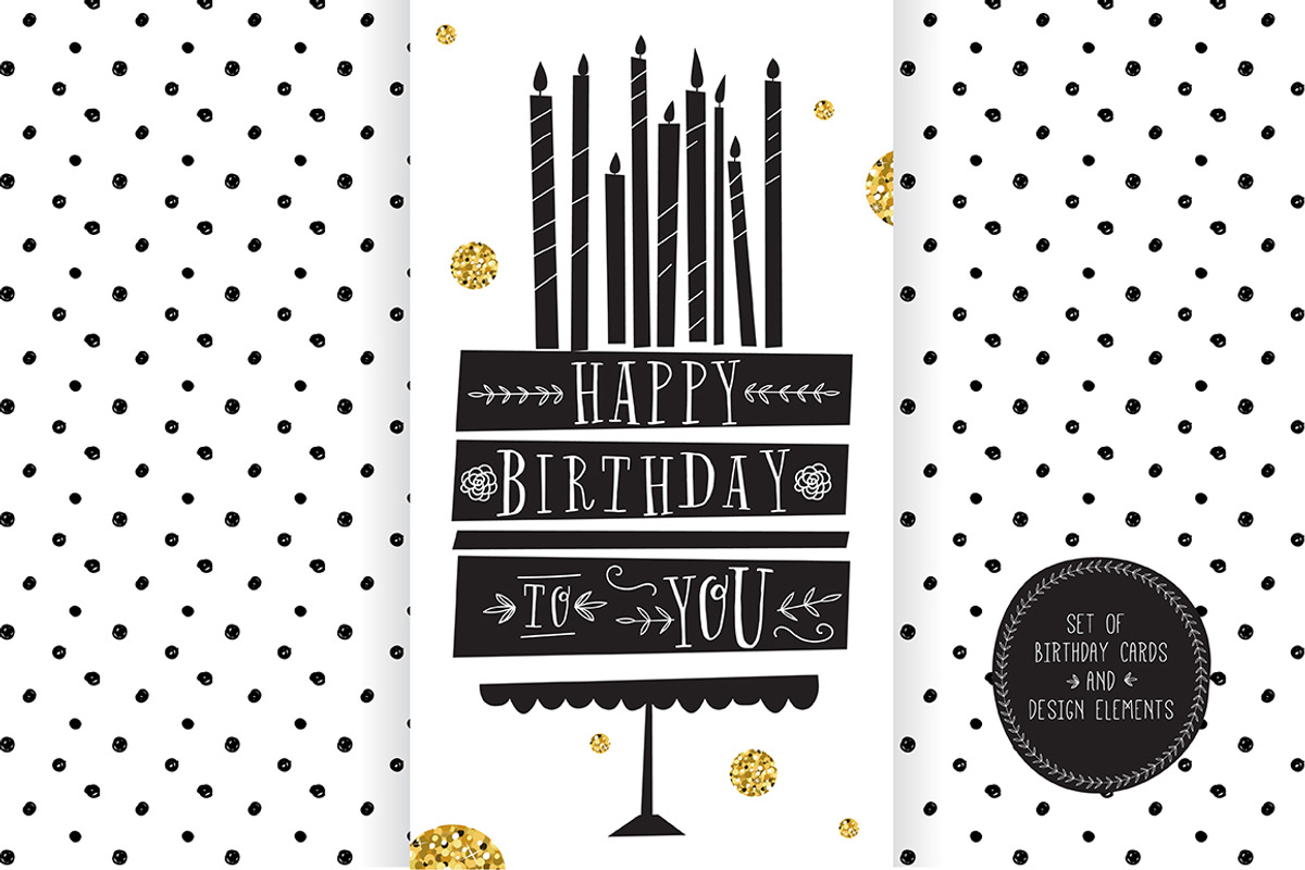 Birthday Cards and Design Elements, an Object Graphic by Le Chernina (Photo 1 of 3)