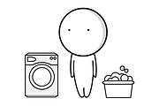 Set of icons about washing and clean, an Icon by JK comics (Thumbnail 6 of 6)