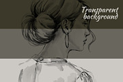 Fashion Illustration Ink painting, a Person Illustration by Elena Naumchenkova (Thumbnail 2 of 4)