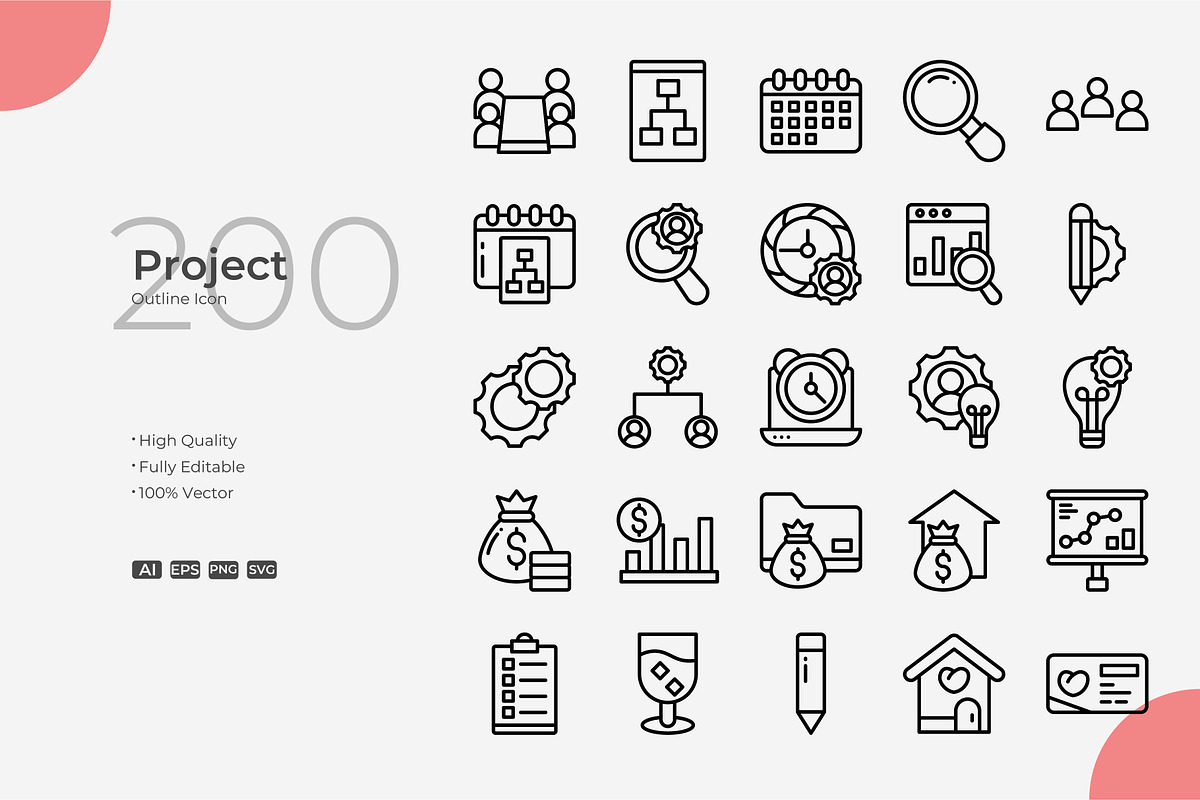 Project Outline Icons, an Outline Icon by Bloodline