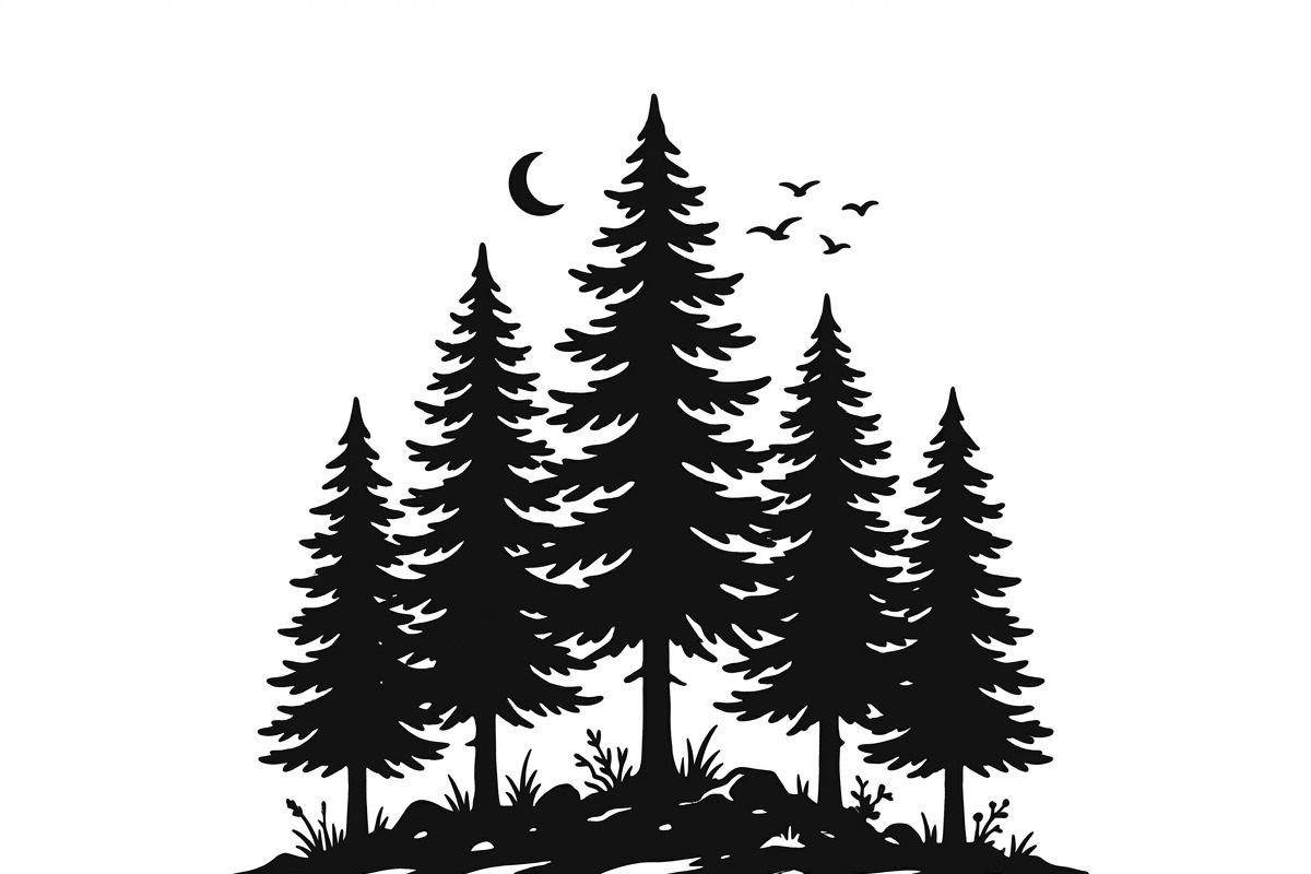 Majestic Pine Trees SVG, a Finance Illustration by Amazin_art (Photo 37 of 41)