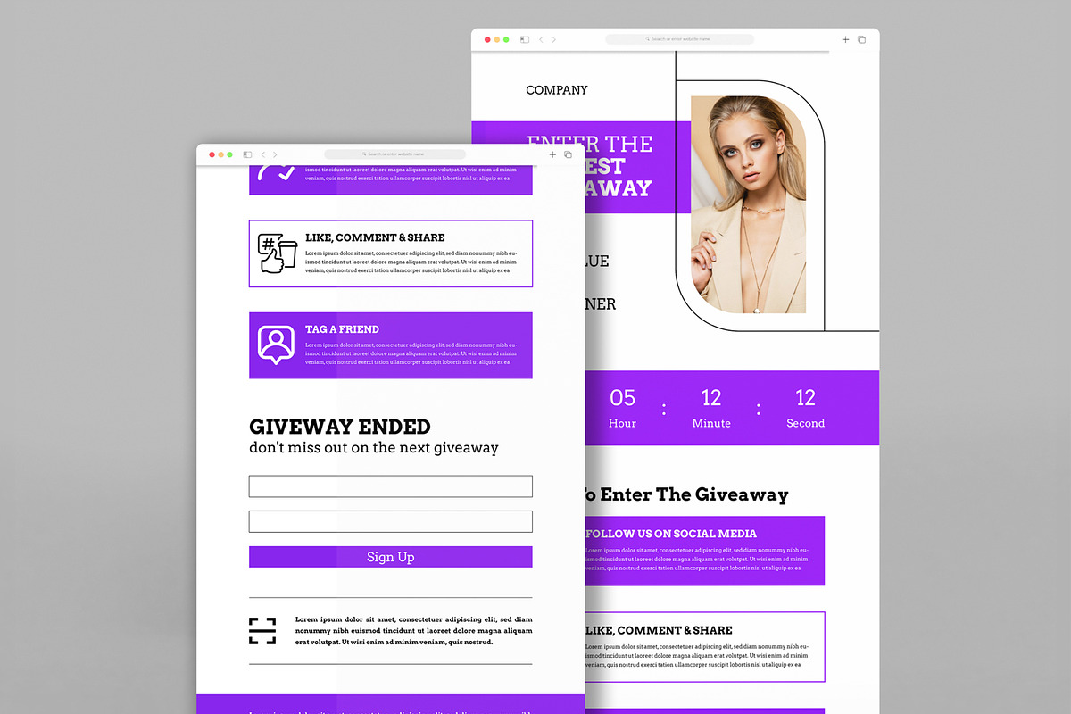 Giveaway Email Templates, an UI Kit Template by CreativeShaper (Photo 1 of 5)